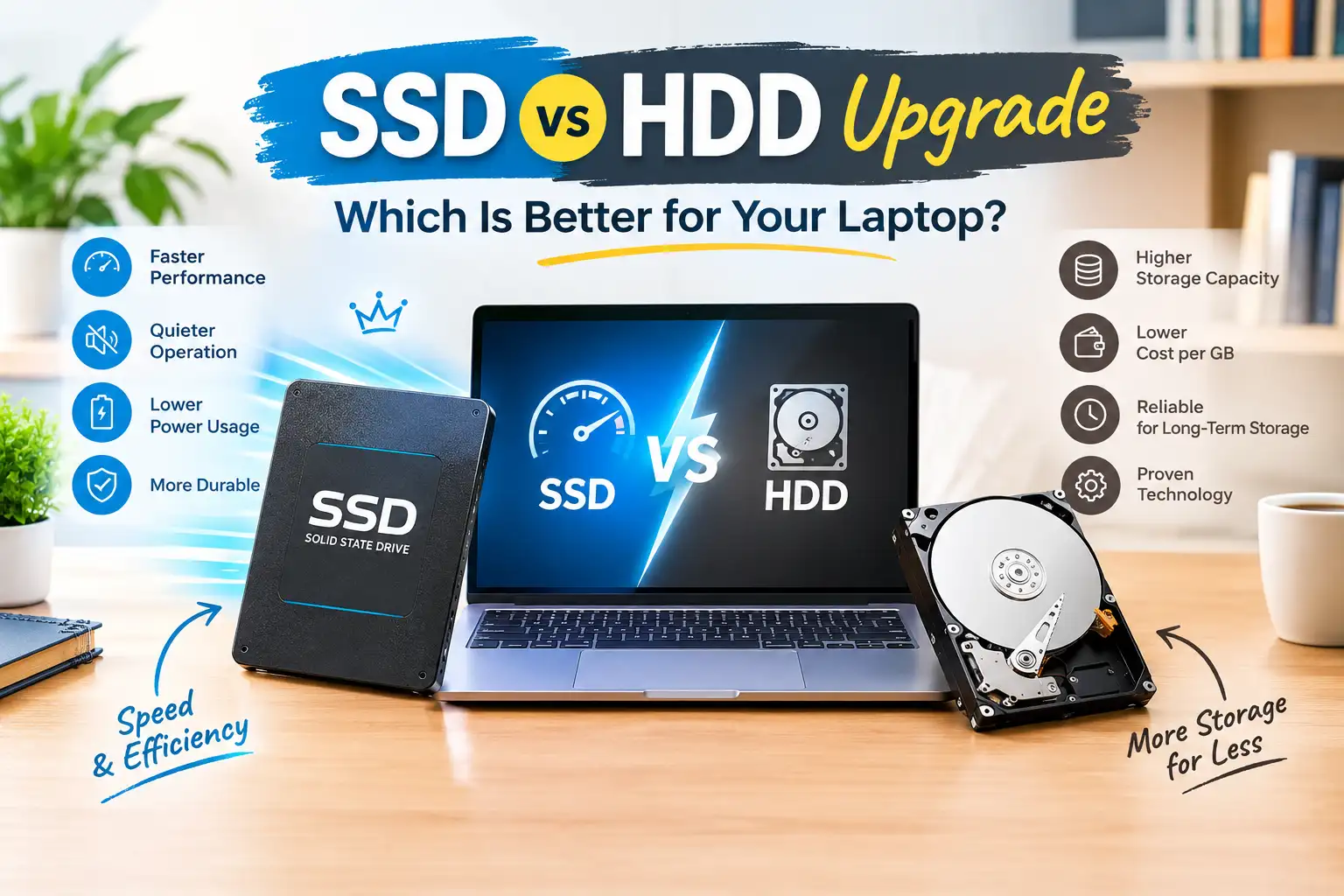 SSD vs HDD Laptop Upgrade Comparison